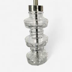 Carl Fagerlund Carl Fagerlund Swedish Modern Nickel Glass Table Lamps Sweden 1960s - 4144633