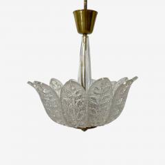 Carl Fagerlund Carl Fagerlund Swedish Modern Slumped Glass Pendant Light Sweden 1940s - 4146912