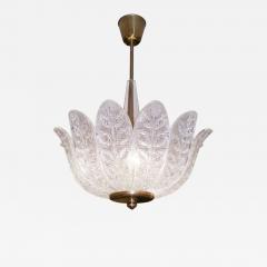Carl Fagerlund Carl Fagerlund Swedish Modern Slumped Glass Pendant Light Sweden 1940s - 4148707