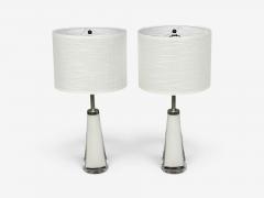 Carl Fagerlund Carl Fagerlund Swedish Modern Table Lamps White Glass Sweden 1960s - 4723397