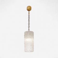 Carl Fagerlund Carl Fagerlund Swedish Modern Textured Glass Pendant Light Sweden 1940s - 4145369