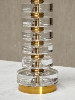 Carl Fagerlund Carl Fagerlund Table Lamp in Brass and Glass Orrefors Sweden 1950s - 4234085