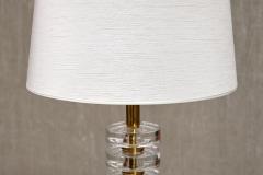 Carl Fagerlund Carl Fagerlund Table Lamp in Brass and Glass Orrefors Sweden 1950s - 4234090
