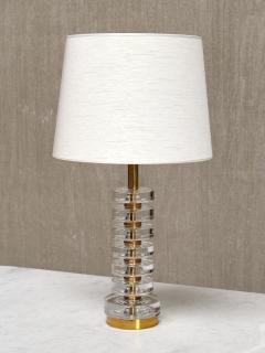 Carl Fagerlund Carl Fagerlund Table Lamp in Brass and Glass Orrefors Sweden 1950s - 4234092