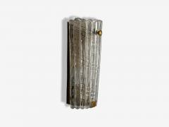 Carl Fagerlund Carl Fagerlund Textured Glass Brass Large Wall Sconce Sweden 1940s - 4212500