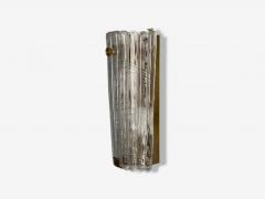 Carl Fagerlund Carl Fagerlund Textured Glass Brass Large Wall Sconce Sweden 1940s - 4212502