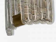 Carl Fagerlund Carl Fagerlund Textured Glass Brass Large Wall Sconce Sweden 1940s - 4212505