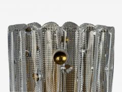 Carl Fagerlund Carl Fagerlund Textured Glass Brass Large Wall Sconces Sweden 1940s - 4314177