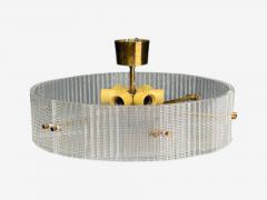 Carl Fagerlund Carl Fagerlund Textured Glass Brass Pendant Light Sweden 1960s - 4215322