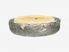 Carl Fagerlund Carl Fagerlund Textured Glass Nickel Flush Mount Fixture Sweden 1950s - 4216405