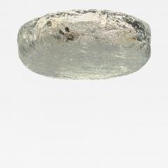 Carl Fagerlund Carl Fagerlund Textured Glass Nickel Flush Mount Fixture Sweden 1950s - 4217359