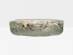 Carl Fagerlund Carl Fagerlund Textured Glass Nickel Flush Mount Fixtures Sweden 1950s - 4216323