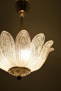 Carl Fagerlund Ceiling Lamp by Carl Fagerlund in Brass Glass 1960s - 4612443