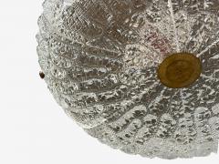Carl Fagerlund Chandelier Textured Glass Brass Sweden 1960s - 4768515