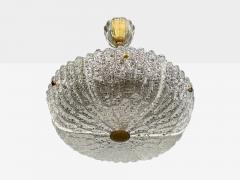 Carl Fagerlund Chandelier Textured Glass Brass Sweden 1960s - 4768518