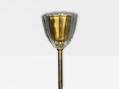 Carl Fagerlund Chandelier Textured Glass Brass Sweden 1960s - 4768522