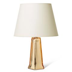 Carl Fagerlund Exceptional Pair of Table Lamps in Mirrored Pale Gold Glass by Carl Farborg - 1230995