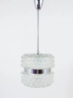 Carl Fagerlund Karl Fagerlund Style Chrome and Faceted Glass Pendant Light from the 1960s - 4047394
