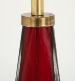 Carl Fagerlund Large Ruby Red Frosted Crystal Lamp by Carl Fagerlund for Orrefors  - 4721514