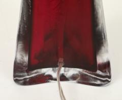 Carl Fagerlund Large Ruby Red Frosted Crystal Lamp by Carl Fagerlund for Orrefors  - 4721515