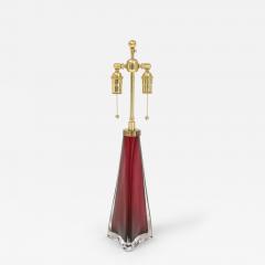 Carl Fagerlund Large Ruby Red Frosted Crystal Lamp by Carl Fagerlund for Orrefors  - 4727626