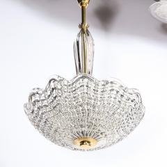 Carl Fagerlund Mid Century Modern Glass Brass Chandelier by Carl Fagerlund for Orrefors - 2366023