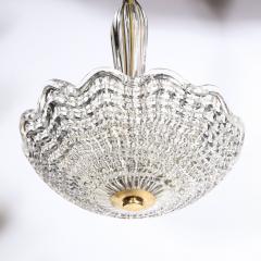 Carl Fagerlund Mid Century Modern Glass Brass Chandelier by Carl Fagerlund for Orrefors - 2366039