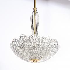 Carl Fagerlund Mid Century Modern Glass Brass Chandelier by Carl Fagerlund for Orrefors - 2366050