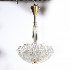 Carl Fagerlund Mid Century Modern Glass Brass Chandelier by Carl Fagerlund for Orrefors - 2366076