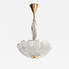 Carl Fagerlund Mid Century Modern Glass Brass Chandelier by Carl Fagerlund for Orrefors - 2370400