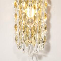 Carl Fagerlund Mid Century Modern Textural Glass Brass Sconces by Carl Fagerlund for Orrefors - 3925918