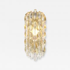 Carl Fagerlund Mid Century Modern Textural Glass Brass Sconces by Carl Fagerlund for Orrefors - 3930860