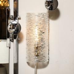 Carl Fagerlund Mid Century Modernist Striated Glass Sconces W Brass Fittings by Carl Fagerlund - 3975937