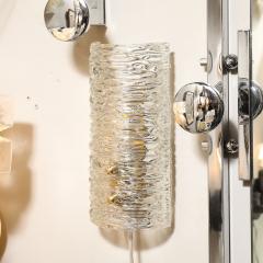 Carl Fagerlund Mid Century Modernist Striated Glass Sconces W Brass Fittings by Carl Fagerlund - 3975939