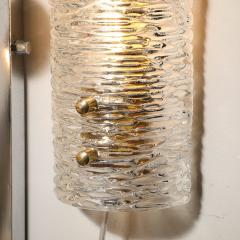 Carl Fagerlund Mid Century Modernist Striated Glass Sconces W Brass Fittings by Carl Fagerlund - 3976030