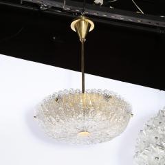 Carl Fagerlund Mid Century Murano Glass Brass Chandelier by Carl Fagerlund for Orrefors - 2143288