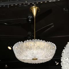 Carl Fagerlund Mid Century Murano Glass Brass Chandelier by Carl Fagerlund for Orrefors - 2143301