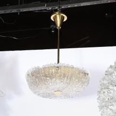 Carl Fagerlund Mid Century Murano Glass Brass Chandelier by Carl Fagerlund for Orrefors - 2143342