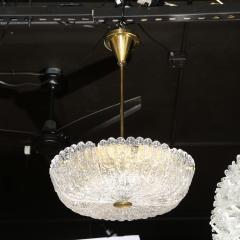 Carl Fagerlund Mid Century Murano Glass Brass Chandelier by Carl Fagerlund for Orrefors - 2143379