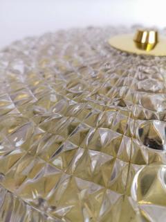Carl Fagerlund Midcentury Orrefors Crystal Brass Ceiling Lamp Carl Fagerlund 1970s Sweden - 2321051