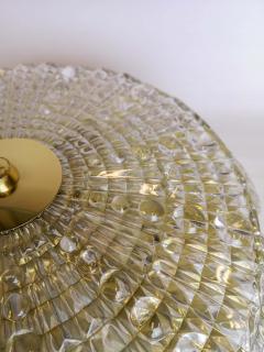 Carl Fagerlund Midcentury Orrefors Crystal Brass Ceiling Lamp Carl Fagerlund 1970s Sweden - 2321053