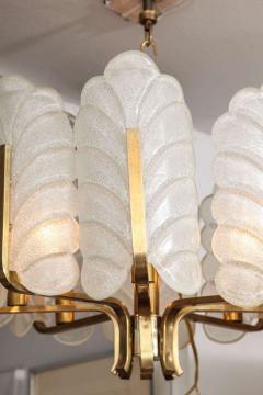 Carl Fagerlund Murano Glass Brass 8 Light Chandelier by Carl Fagerlund for Orrefors - 562752