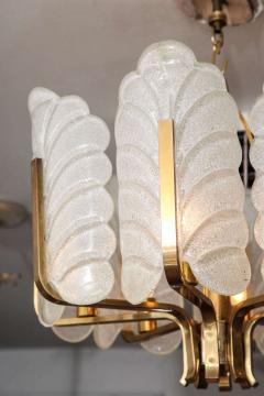 Carl Fagerlund Murano Glass Brass 8 Light Chandelier by Carl Fagerlund for Orrefors - 562753