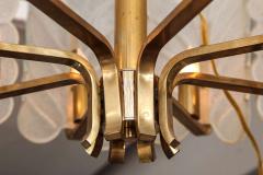 Carl Fagerlund Murano Glass Brass 8 Light Chandelier by Carl Fagerlund for Orrefors - 562754