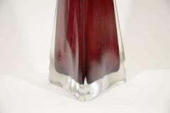 Carl Fagerlund Orrefors Triangular Ruby Glass Lamps - 836794