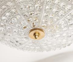 Carl Fagerlund Pair of 1950s Crystal and Brass Chandeliers by Carl Fagerlund for Orrefors  - 4716042