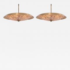 Carl Fagerlund Pair of Carl Fagerlund Pendant Lamp by Lyfa with Orrefors Glass Shade - 560898