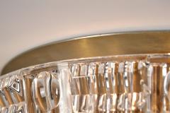 Carl Fagerlund Pair of Crystal Glass and Brass Ceiling Lamps by Carl Fagerlund Sweden ca 1950s - 4740139