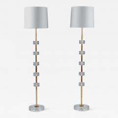 Carl Fagerlund Pair of Rare Floor Lamps by Carl Fagerlund for Orrefors - 901557