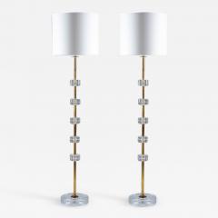 Carl Fagerlund Pair of Swedish Midcentury Floor Lamps by Carl Fagerlund for Orrefors - 1620468